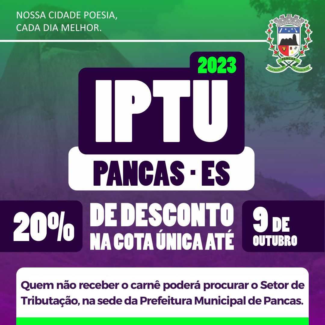 Prefeitura Municipal De Pancas Desconto Especial No Iptu